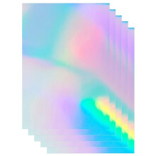 Papel Adesivo Holográfico A4 para Impressoras Jato de Tinta, 40 Folhas, 21 X 29,7 cm, Vinil À Prova D'Água