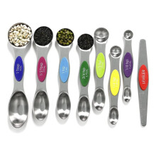 Magnetische Messlöffel-Set Aus Edelstahl mit Nivellierer für das Backen, Messbecher und Löffel-Set