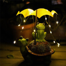 Solar Garden Statue Turtle Frog Outdoor Statue Garden Turtle Statue Lawn Decoration Art Housewarming Gift