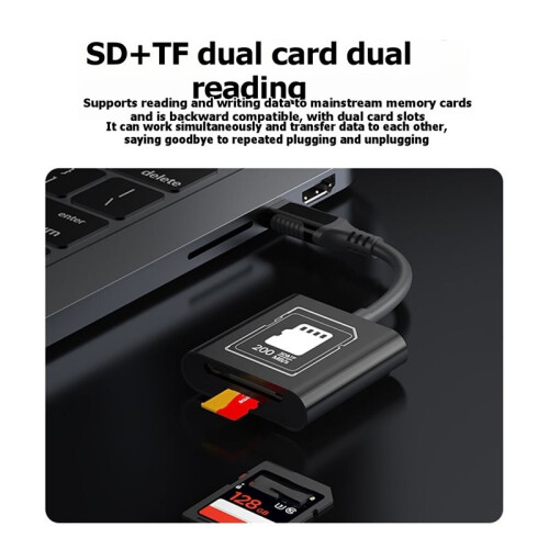 Card Reader USB 3.0 Dual Card Reading High-Speed Overclocking /Memory Card Conversion TF/Android Type-C PC 2