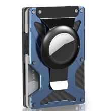 2-In-1 for Wallet Money Clip Air Tag Holder and Money Clip for Card Pack for Magnetic and Non-Magnetic Phone,A