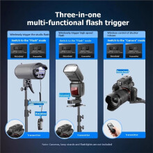 Déclencheur Flash de Studio Sans Fil FC-16 2,4 GHz avec Double Récepteur pour Appareils Photo Reflex Numériques et Hybrides pour