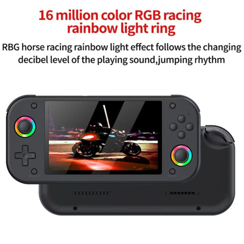 M26 Retro Handheld Game Console with 1Pair Handle 5.1Inch 256GB Open Source Pocket Video Player Support 30+ Simulators A 1
