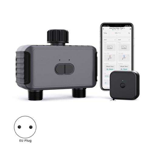 2-Zone Watering Valve with  - Garden Irrigation System Controller, Automatic Drip Sprinkler Valve 2