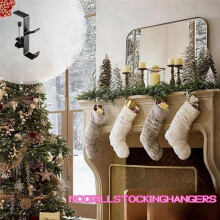 2-in-1-Girlandenaufhänger, Kaminsims-Strumpfaufhänger, Kaminsimsaufhänger, Verstellbarer Kaminsimsaufhänger Ohne Bohren, Weihnachtsaufhänger