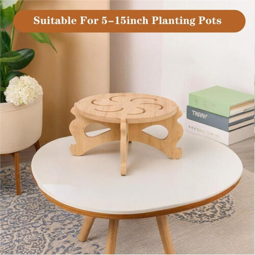 Supporto per Piante da Interno In Bambù e Legno, 2 Pezzi, Supporto per Piante da Interno, Non Richiede Viti, Supporto Stabile per Vasi da Esterno 1