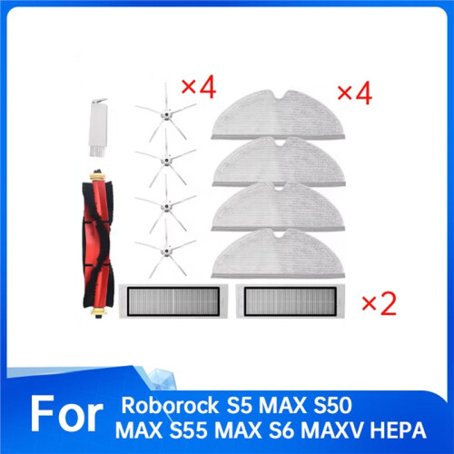 12 Pcs for  S5 MAX S50 MAX S55 MAX S6 MAXV Vacuum Main Side Brush Mop Filter 2