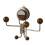 No-Drill Rotating Suction Hooks - Strong Hold, Easy Wall Installatio, Wall Mounted Adjustable with 5 Hooks for Bathroom 1