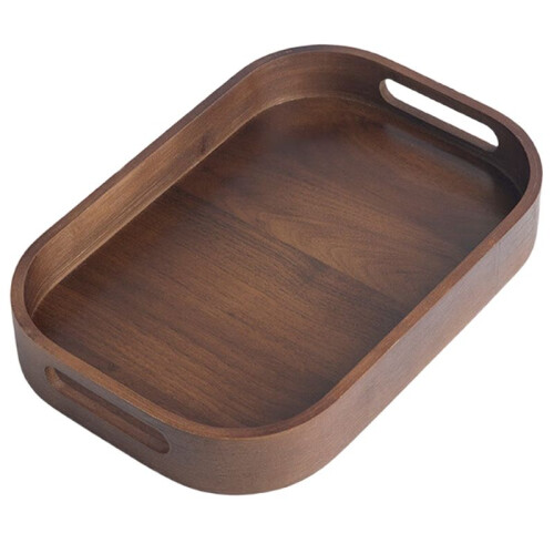 Tea Tray Home Small Tray Tea Cup Tea Tray Tea Set Storage Plate Solid Bamboo Tea Plate M