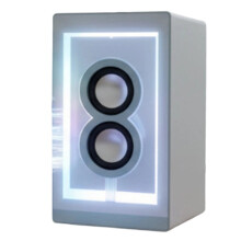 Bezprzewodowy Głośnik Symphony Light RGB z Trybem Prywatnym i Przezroczystą Baterią, Długi Czas Pracy na Baterii, Przezroczysty Głośnik,