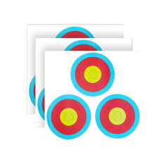 50pcs Archery Targets Paper 3 Spot, Bow and Arrow Targets for Hunting Backyard, Archery Target Practice Accessories