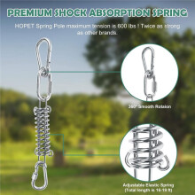 Dog Outdoor Bungee Solo Hanging Toy, Tether Tug of War Toys for Pitbull Small Large Aggressive Chewers Dogs to Exercise