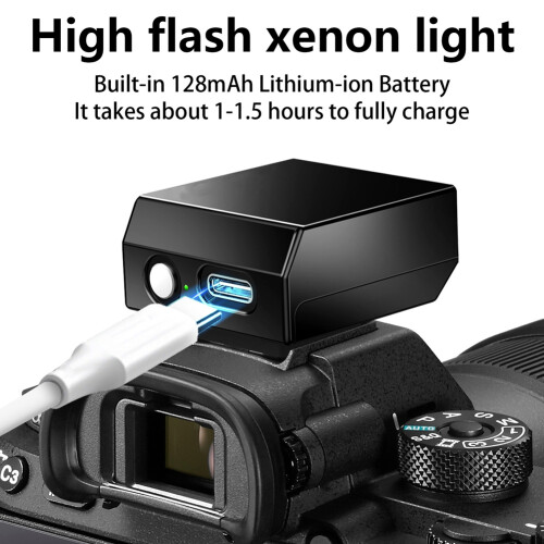 F1S  Universal Camera Flash Speedlite for      GR3X TTL Fill Light Photography Flash Silver 2