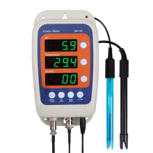 4-in-1-Wasserqualitätstester, Temperatur, TDS, EC, PH-Meter, Leitfähigkeitsmonitor, Digitaler Analysator für Schwimmbad, EU-Stecker