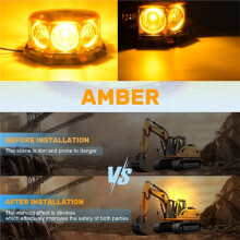 LED Beacon Lights Amber Strobe Warning Truck Fire Engine Bus Flashing Emergency COB 12V-24V