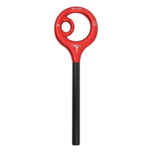 XINDA 9-Shape Rigging Descender Figure Belay Device Rock Climbing Cable Descent Device Downhill Rappelling Equipment Red