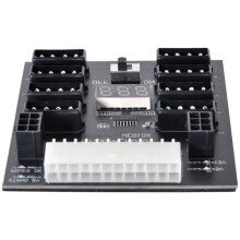 ATX Server PSU Power Board 24Pin to IDE 8X 4Pin +2X 6Pin Power Supply Board for CHIA ETH BTC Mining Miner
