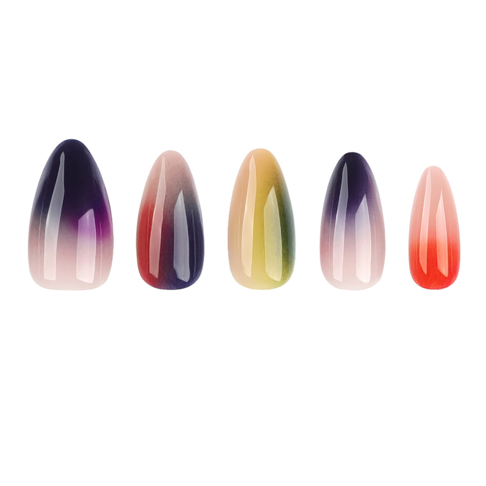 Roc-Electron Colorful Flexible Fake Nails For Women - Long Lasting