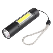 A1 XPE+COB LED Mini-USB-Taschenlampe mit wiederaufladbarem Fixfokus, drei Modi und Aufbewahrungsetui:A1