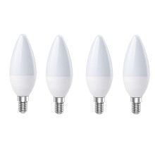 4pcs E14 Led Candle Bulb Lamp AC 220V C37 5W Warm Light 3000K for Home Decoration LED Candle Bulb