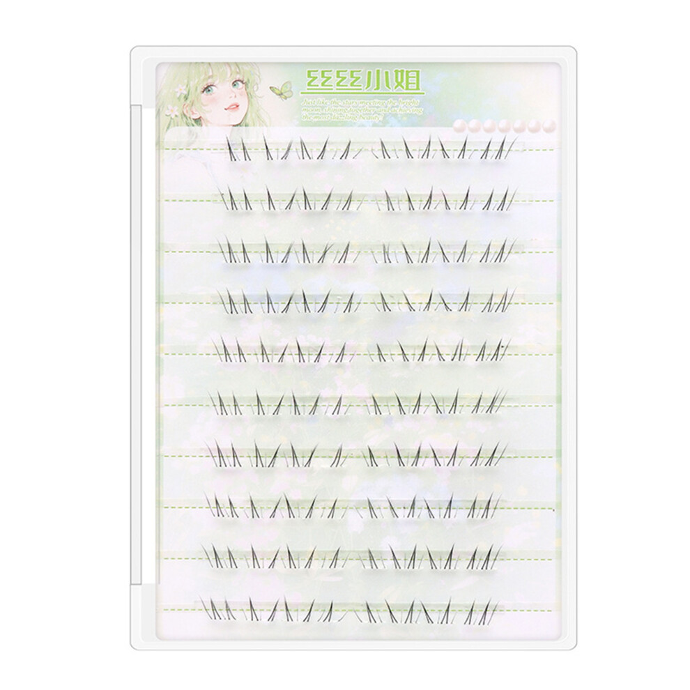 Roc-Electron (Glue Free) Natural Curl Diy Eyelash Extensions, Transparent Stem