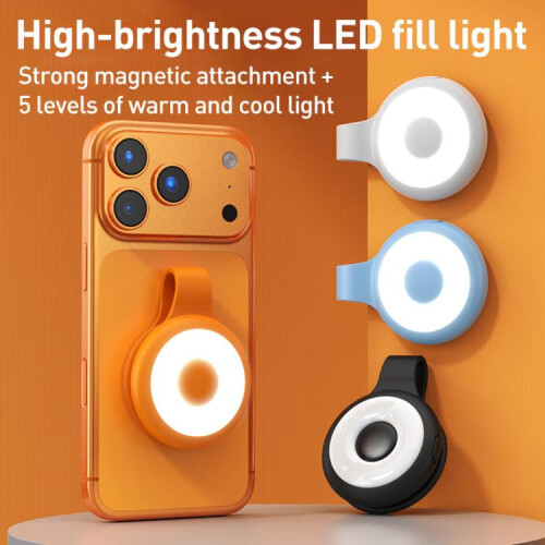 Tragbare LED-Füllleuchte mit Magnetclip (orange): Orange 2