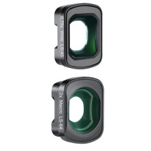For Osmo Pocket 3 0.75X Wide Angle 2X Macro Lens Set Creator Combo Accessories with Two Screen Protectors