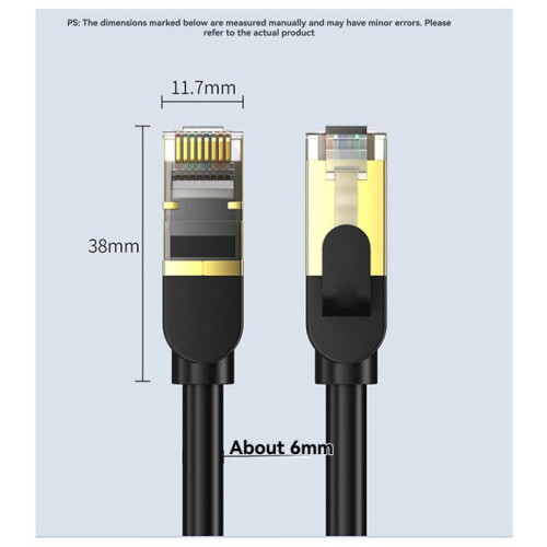 Cat8 40Gbps Ethernet Cable 1.5M 2000MHz High Speed Internet Double Shield Networking for PS5 PC Router 1