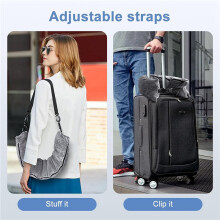 6Pack Stuffable Travel Pillow for Extra Luggage, Velvet Travel Neck Pillow with Adjustable Neck Size, Fits About Travel