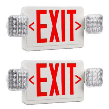 2X LED Exit Sign with Emergency Lights,Adjustable LED Emergency Exit Lights with Battery Backup,Exit Sign for Business
