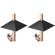 2X Metal Squirrel Baffle for Post, Squirrel Proof Baffles for Bird Feeder Poles, Outdoor Squirrel Guard for Wooden Pole