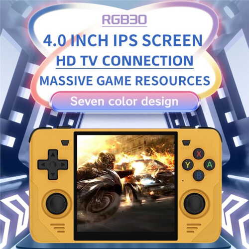 RGB30 Handheld Video Game Console Open-Source Game Pad Built-in WIFI 4 Inch IPS Screen Support Multiple Emulator B 1