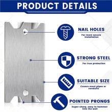 150X Safety Nail Plate for Wood Studs Cable Protector Plate Steel Safety Plate for Wood Stud Anti Nail Protection Plate