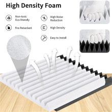 36Pcs Acoustic Foam,Sound Insulation Foam Panels,Studio Foam Wedges,Sound-Absorbing Board for Studio Ceiling,2.5X30X30cm