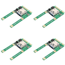 4X PCI-E Till USB3.0-Adapterkort PCIe Till USB 3.0-Adapter, Lämplig för Bärbara Datorer