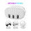 For Meta Quest 3 Protective Cover Handle Controller Grips,Front Shell Headset Cover and Face Cover,VR Accessories-White 3