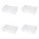 4X Plastic File Organizer Transparent Square Storage Box Storage Box File Storage Box S 1