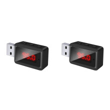 2X Car 5.3 FM Transmitter USB Wireless Audio Adapter Hands-Free Calling with MIC HIFI Stereo for Car FM Radio