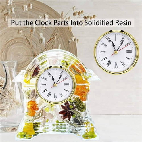 8Pcs Clock Parts for Clock Resin Mold,Clock Pieces for Clock Epoxy Casting Resin Mold