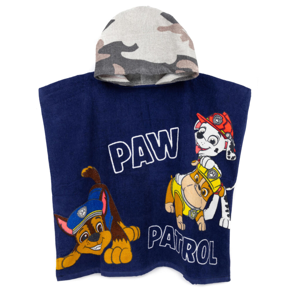 Photos - Towel Paw Patrol Poncho   Blue (Boys Multicoloured)