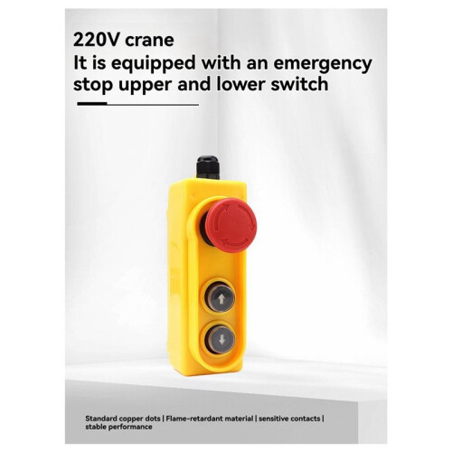 5X Rain Proof Lifting Button Box Emergency Stop Button  2.2KW Direct Control Electric Hoist  220V
