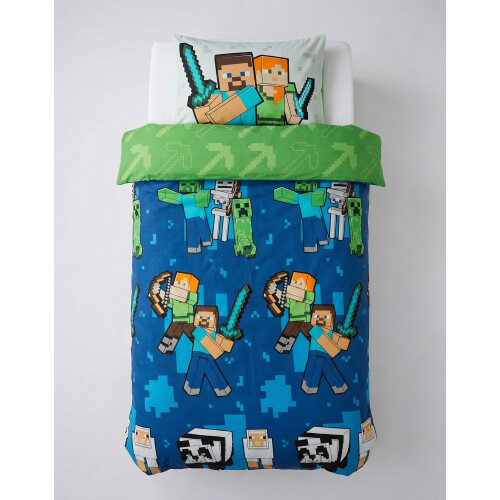 Minecraft Minecraft Single Duvet Set (Boys Multicoloured)