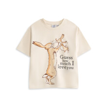 (3-4 Years) Guess How Much I Love You Short Sleeved T-Shirt (Unisex Kids Off-White)