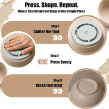 Set di Strumenti per di Piede In Ceramica da 5 Pezzi, Allineatore per Base In Argilla per Ceramiche, Pressione Uniforme per Ciotole e Tazze In