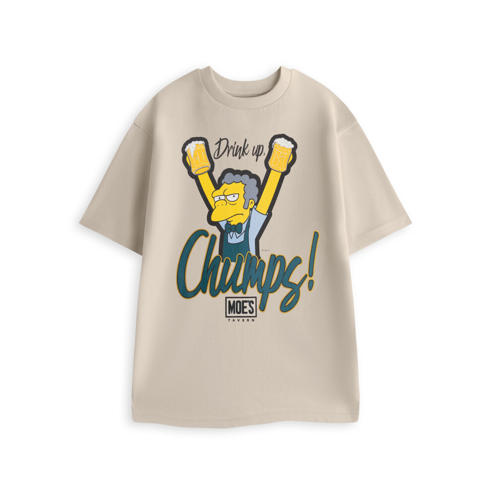 The Simpsons (Large) Short Sleeved T-Shirt (Mens Beige)