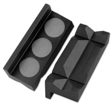4Inch Vise Jaw Pads Magnetic Aluminum Vise Jaw Caps Reversible Pipe Vise Multipurpose Vise Protection Inserts 2Pcs Black