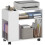 Printer Stand with Storage Shelves, Office Desk Organizer, White 1