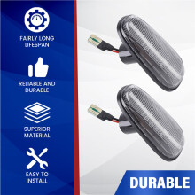 1 Par de Luces Intermitentes Laterales para Guardabarros para STS 2005-2011 Corvette SRX 2004-2009 15930599,10364604,9133062