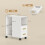 Mobile Printer Stand with Adjustable Shelf and Storage, White 5