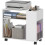 Printer Stand with Storage Shelves, Office Desk Organizer, White 2